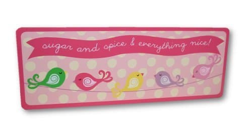 Wooden Wall Plaque ~ Sugar, Spice and Everything Nice!