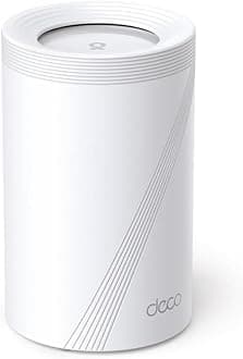 TP-Link Deco BE65(1-pack), BE9300 Mbps, 4 × 2.5 Gbps Ports, 320 MHz Channels, Works on a 6 GHz Band, Connectivity up to 200 Devices, VPN, WPA3, Tri-Band Wi-Fi 7 Mesh System