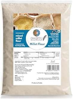 Dhatu Organics Mixed Millet Flour | Nutritious Blend of Foxtail, Pearl, Kodo & Barnyard Millets