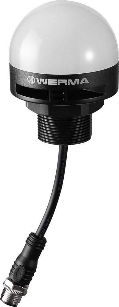 WERMA 240.240.55 5-Pole Connection, M12 Plug, Clear Dome Color, M12-STECKER, 24VDC, MC55 RGY Summer