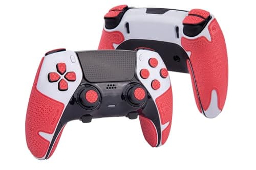 TALONGAMES Controller Grip Tapes Compatible with PS5 DualSense Edge, Ultra Version Anti Slip Tape, Sweat Absorbent, Skin kit, Compatible with PlayStation 5 Edge Grips, Buttons, Trigge, D-pad Red