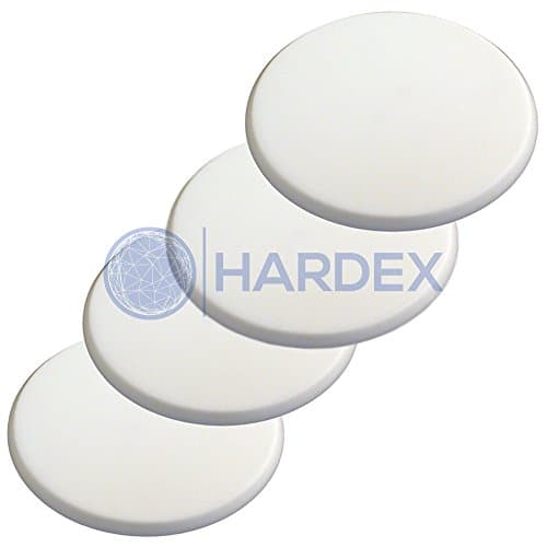 Hardex Door Knob Wall Protector Plate 3" White Self Adhesive (Pack of 4)