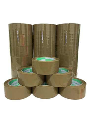 EZ Pack 2" x 110 yd (330') Packing Shipping Storage Box Sealing Packaging Tape, Tan, 18 Roll