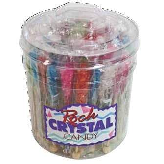 Assorted Candy Crystal Sticks Tub 48 Pieces: 1 Count