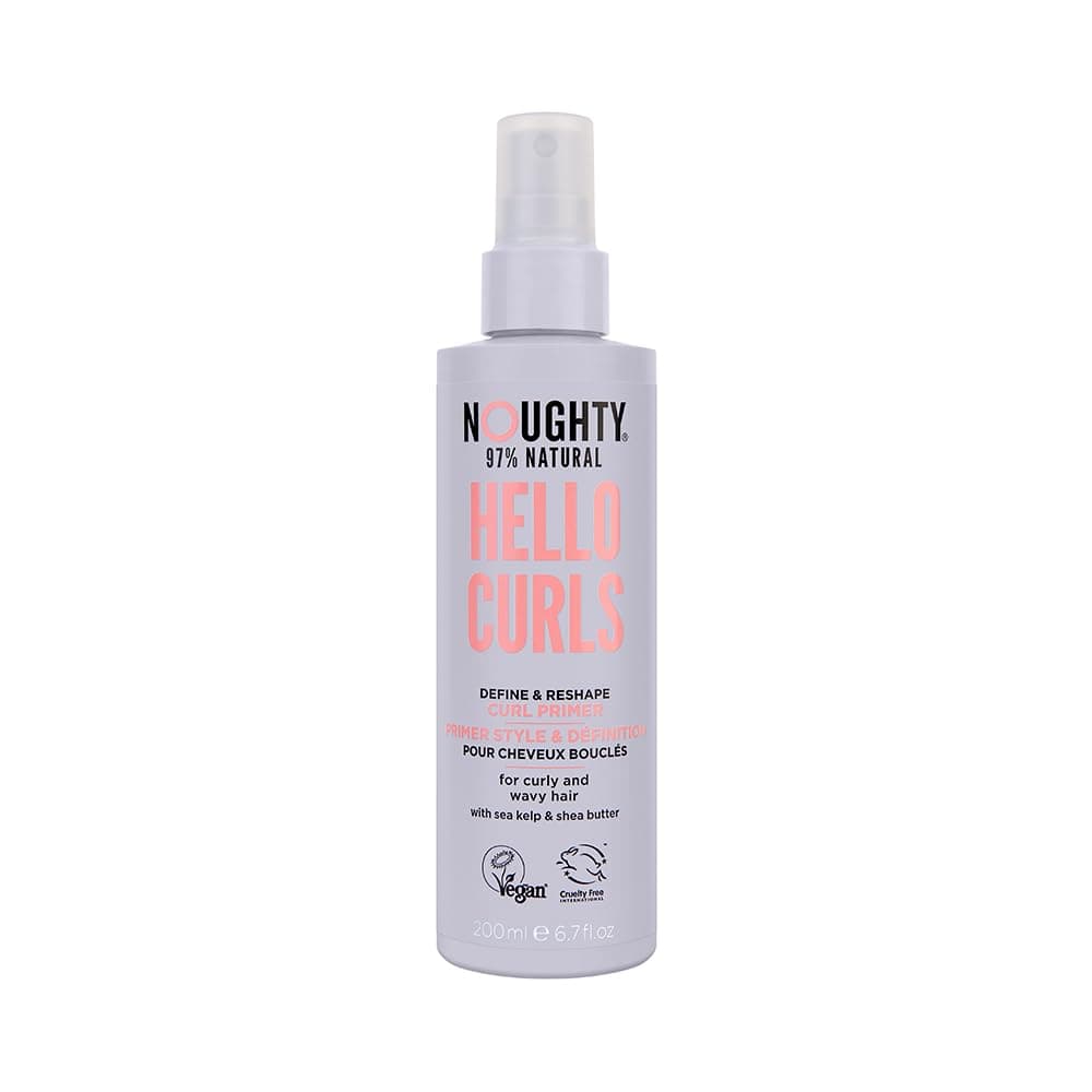 97% Natural Hello Curl Define and Re-Shape Curl Primer, Vitamin Rich Formula for Curly and Wavy Styles, with Sea Kelp and Shea Butter, Sulfate Free Vegan Haircare 6.7fl.oz