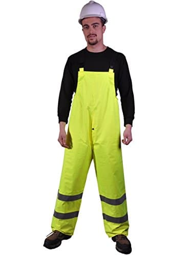 GSS SAFETY 6807-L/XL Class E Standard BIB Rain Pants, Large/X-Large, Lime