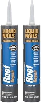 Liquid Nails Roof Repair 10.3 oz. Black Exterior Waterproofing Roof Adhesive, 2 Pack