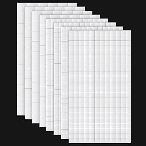 Outus 8 Sheets Foam Adhesive Squares, 1320 Pcs Total Double Sided Self Dots Precut Squares Strips Foam Dots for Scrapbook DIY Crafts Office Supplies, 2 Sizes