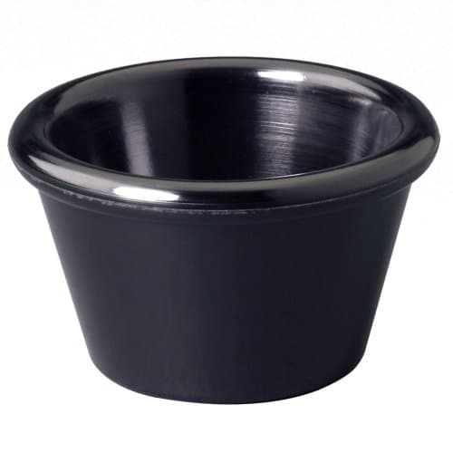 Gessner 0391 BLACK Melamine 1.5 Oz. Smooth-Sided Ramekin - 72 / CS