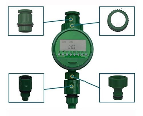 Pots De Fleurs - Solar Irrigation Water Timer - Best for Watering Garden Lawn & Outdoor, Solar Panel for Extra Battery Life, Attach to Hose & Faucet, LCD with Multi Programmable Settings