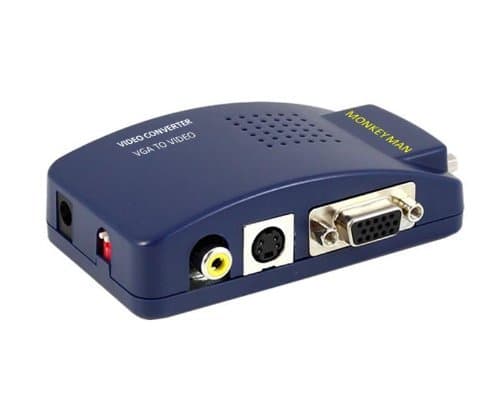 PC to TV Converter Box Compatible with Windows and Mac (VGA to RCA/VGA to S-Video)