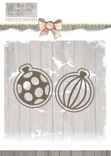 Precious Marieke Die Rustic Christmas-Bauble Set
