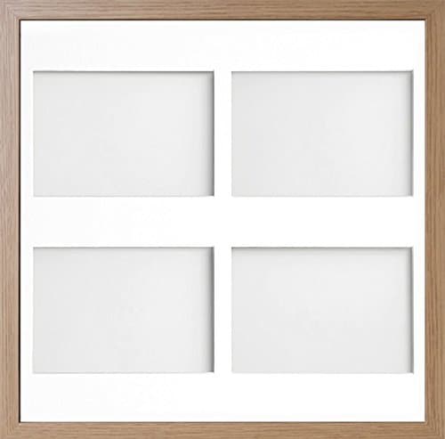 Allington Range 40x40-cm Beech Picture Photo Frame with White 4-Aperture Mount for Image Size 7x5-inch (Landscape)