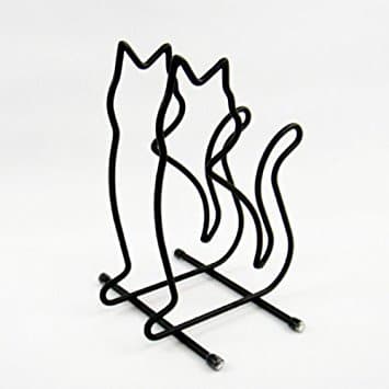 Cutting board stand holder cat (black) ADMT-855