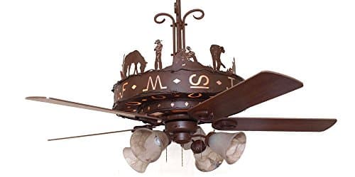 Western Trails Ceiling Fan 60" Blades with Light Kit