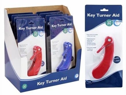 Helping Hand Key Turner Aid Mobility Disability Arthritis Key Aid Turner Red New