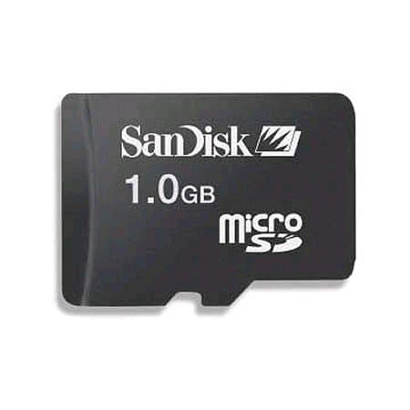 1GB microSD Memory Card w/Adapter