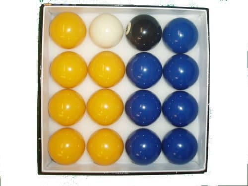 BLUES AND YELLOWS 2" POOL BALLS **