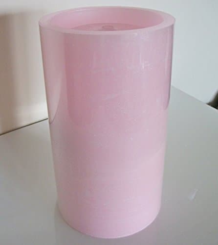 Bethlehem Lights 10086-5" X 8.5" Light Pink Edge Aquaflame? LED Wax Candle Fountain Light with Timer