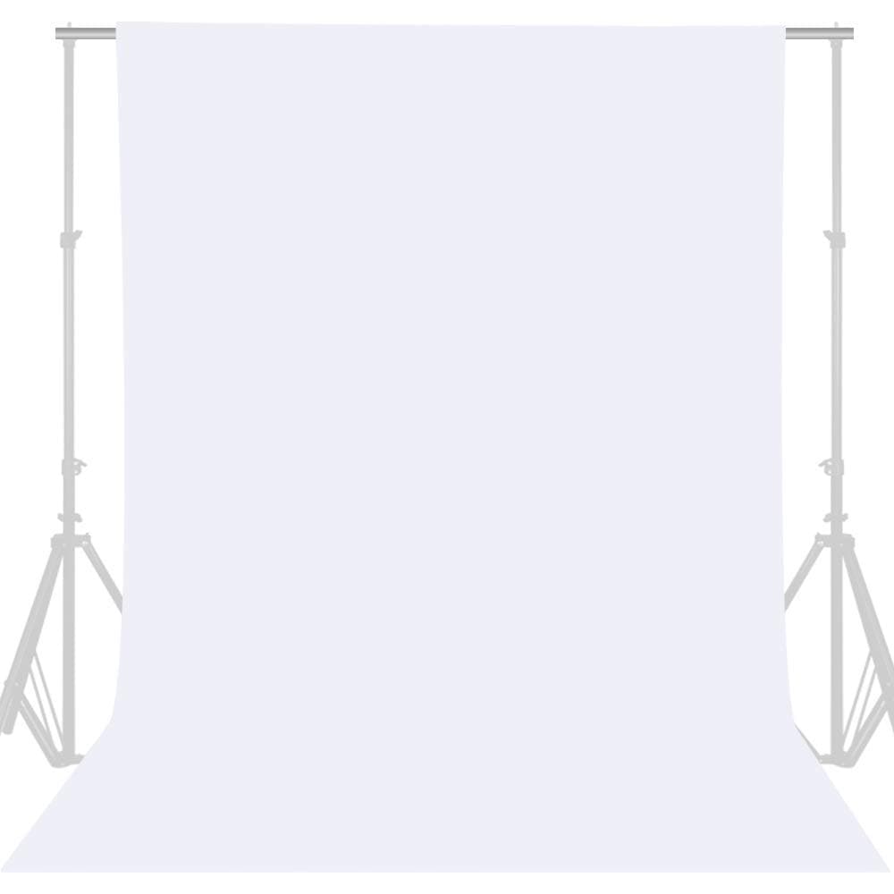 eWINNER Collapsible Backdrop Photo Booth Background polyester cotton Backdrop for YouTube Video Recording Photography Video Television Screen Birthday Wedding Party (3.3x6.6ft, White)
