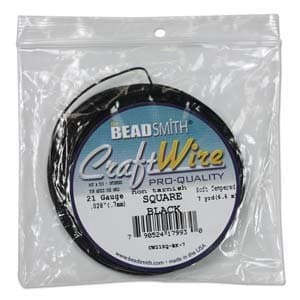 18 Ga Square Craft Wire Black Color