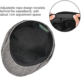Mens Newsboy Cap High Woolen Tweed Gatsby Hat Ivy Cabbie Flat Golf Cap for Fathers Women Unisex
