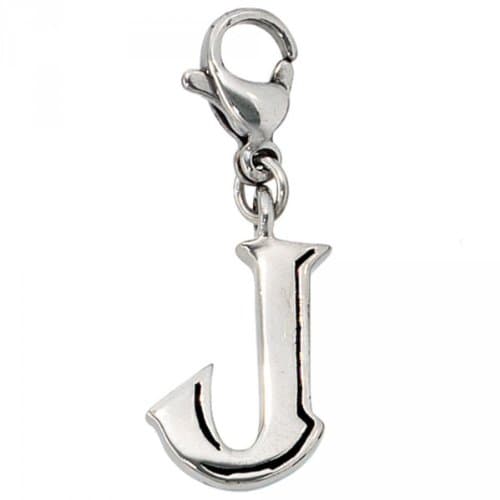 Letter pendant J stainless steel