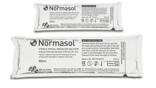 Sterets Normasol Sterile Topical Irrigation Solution Sachets 25ml, Pack of 10