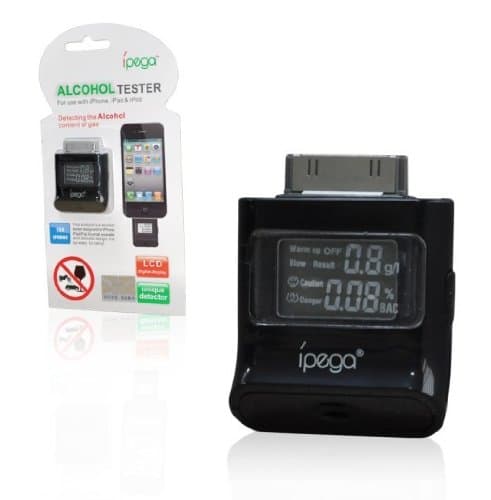 Digital Alcohol Tester Analyzer Detector LCD Breath Alcohol Analyser Tester Breathalyser For iPad 2 3 iPod iPhone 4 4S/5