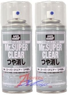 TOP Satisfied Creos GSI MR HOBBY ACRYLIC SPRAY 170ml MR. Super Clear FLAT MATT B514 New