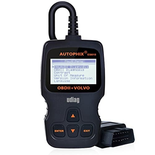 udiag OBD2 Scanner, ES610 ABS SRS Airbag Engine Code Reader and Transmission System Code Reader Professional Volvo Diagnostic Scan Tool
