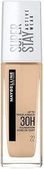 New York Foundation, Superstay Active Wear 30 Hour Long-Lasting Liquid Foundation, Lightweight Feel, Water, Sweat and Transfer Resistant, 30 ml, Shade: 22, Light Bisque
