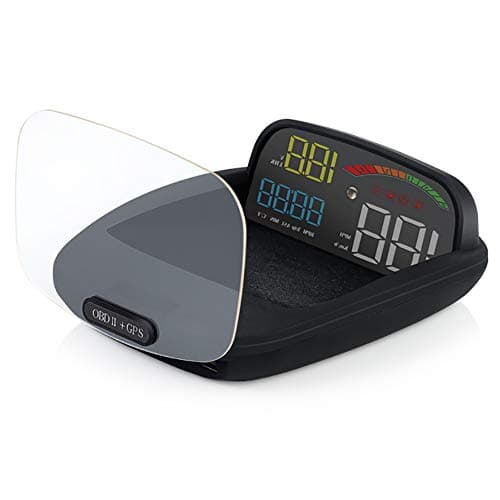 Xycar C800 HUD Head-Up Display OBD2 Multi-Function Car GPS HUD Auto Speedometer OBD2 Fault Code Elimination Driving ComputerSecurity Alarm