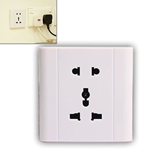 KhuFiya Wired Switch Plug Socket Camera Mini HD DVR Video Small Security Digital Camcorder- 13 (White)