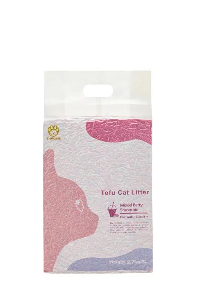 Tofu Cat Litter, Flushable, 100% Natural and Biodegradable, Quick Clumping and Dust Free, Odor Control Ultra Absorbent, Strong Deodorizer with Maximum Water Solubility,6 lbs/Bag