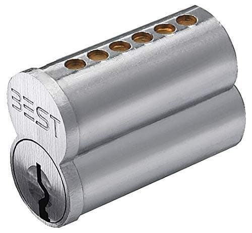 Stanley Best 1C6E1626 Best 1C 6 Pin Uncombinated Core, E Keyway, Satin Chrome