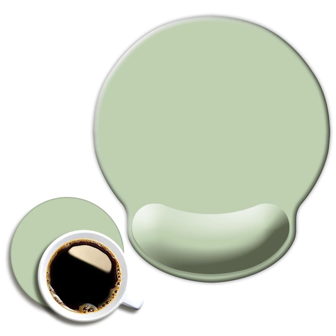 DOOKE Ergonomic Mouse Pad with Wrist Support, Cute Wrist Pad with Non-Slip Rubber Base for Computer, Laptop, Home Office Gaming, Working, Easy Typing & Pain Relief,Sage Green