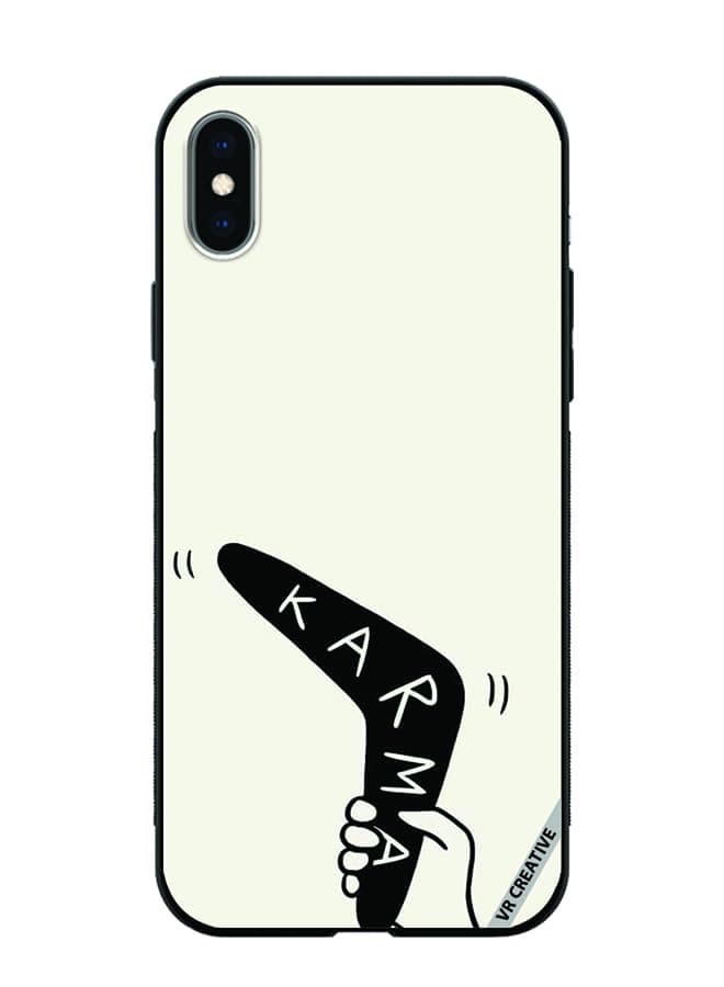 VR Creative Protective Case Cover For Apple iPhone X/XS Karma Design Multicolour
