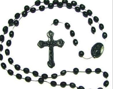 Rosarybeads2u Black Plastic Prison Issue Rosary Beads