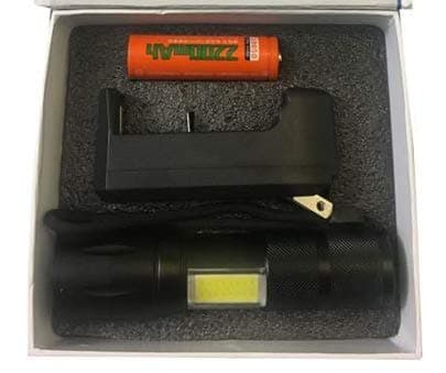 ListaRECHARGEABLE LED COB FLASH LIGHT ZY-T650 COB