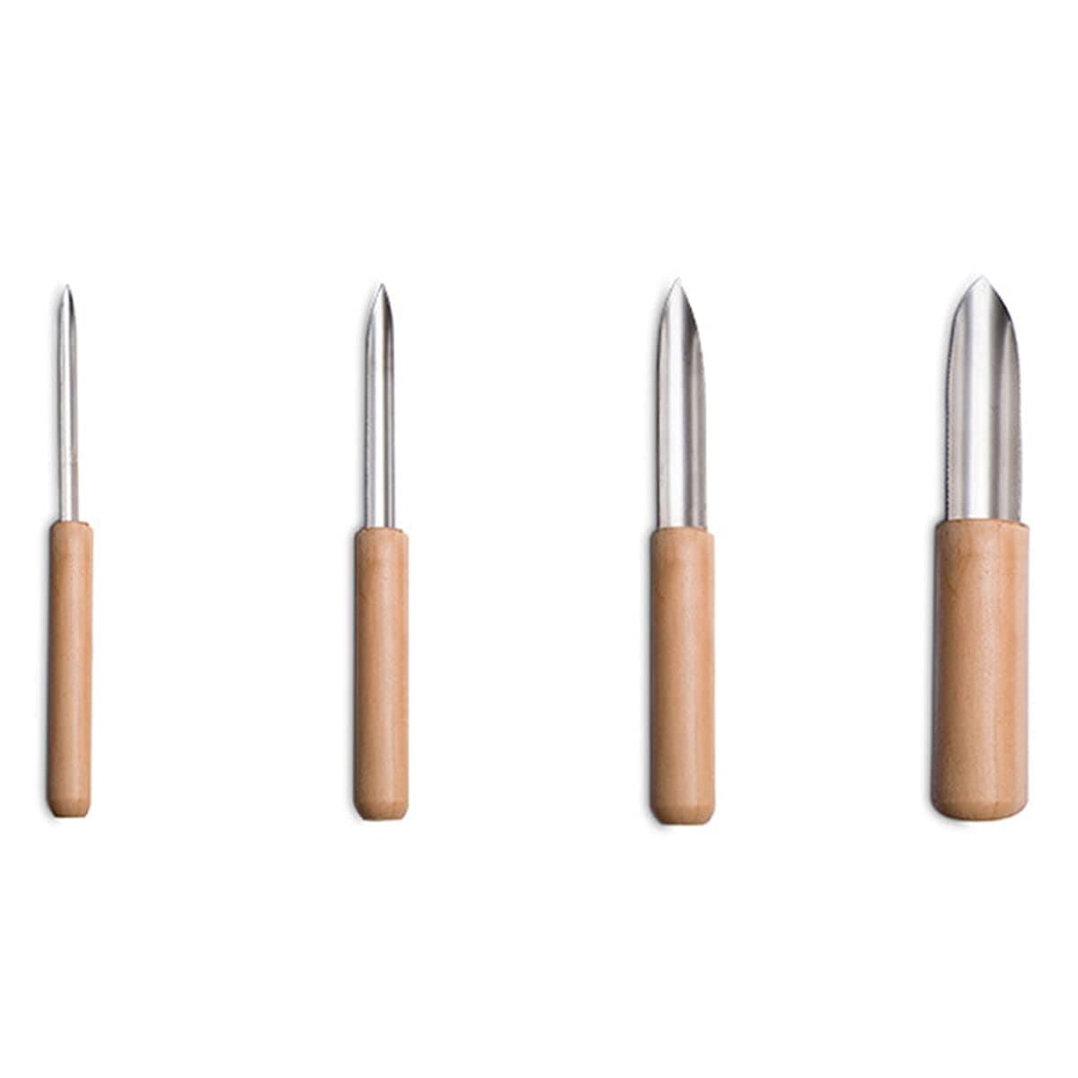 4 Pcs Pottery Clay Ceramic Tools Semi Round Hole Cutters for Handmade Clay Sculpture Ultra Light Clay