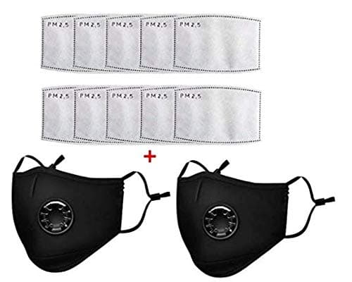 10 Pcs PM2.5 Activated Carbon Filter for Breathing Insert Protective mask Anti Pollution Washable Cotton for adult Outdoor Activities
