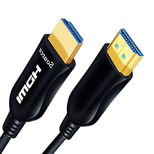 Shuliancable Fiber Optic HDMI Cable， HDMI Optical Cable Support 4K@60Hz/4:4:4 HDR HDCP High Speed 18Gbps HDMI Lead (16Ft/5M)
