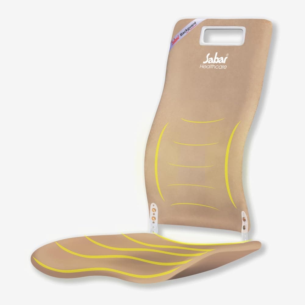 Sabar Orthopedic Back Support | Back Support for Car | Backrest | Lumbar Support for Office Chair | Backguard 3090XC - (Chair Not Included) - Beige
