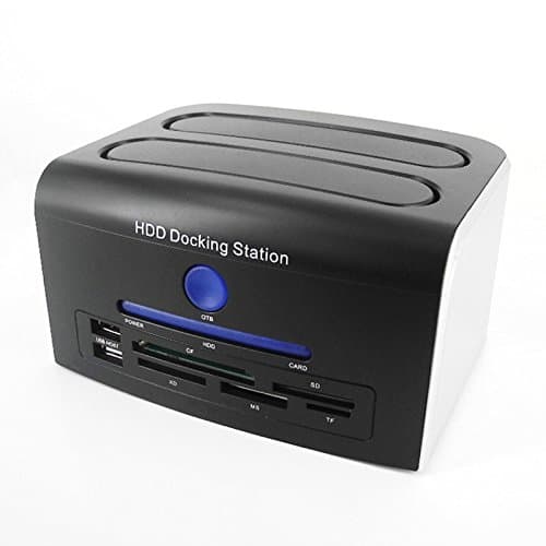 JJY Arrival 2.5" 3.5" SATA IDE HDD Docking Station Dual Hard Disk Drive Dock ESATA USB HUB