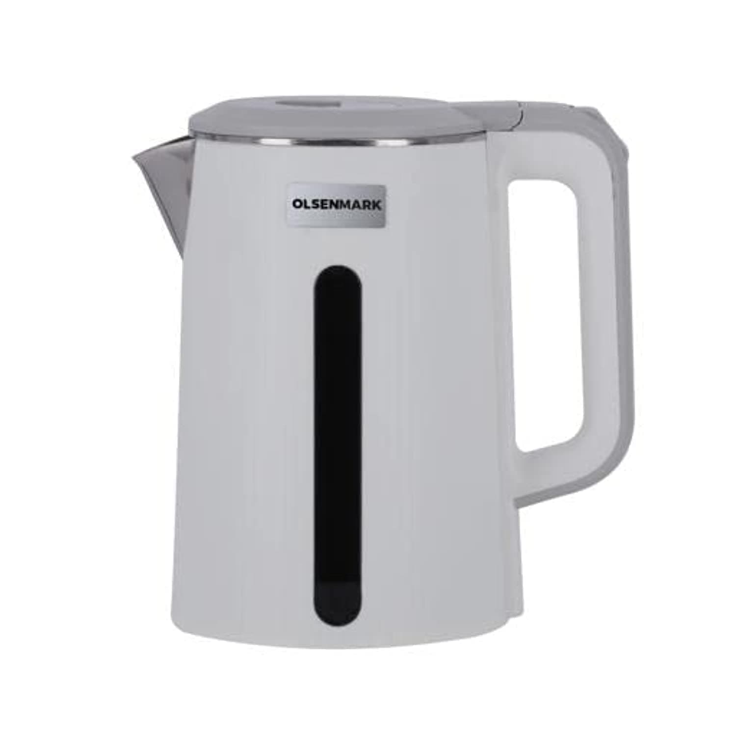 Electric Double Layer Kettle, 1.7 Litre Capacity, White/Silver, OMK2241