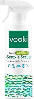 Vooki Ecofriendly Tough Lime Scale Hard Water Stain Remover, Spray and Scrub Cleaner for Bathroom,Taps, Faucet, Basins, Showers & Floor Tiles Cleaner- 250 ml (Pack of 1)