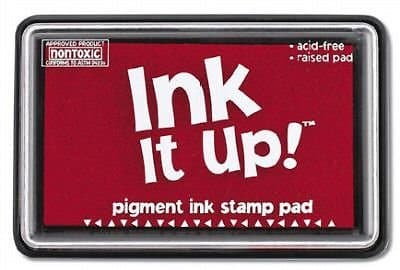 Ink It Up! TRUE RED Pigment Ink Pad - TRUE RED Pigment Stamp Pad - Ink It Up! Pigment Ink Stamp Pads