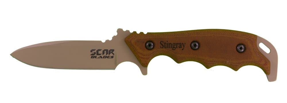 Stingray Knife, Powdercoat Gray/Brown/Black