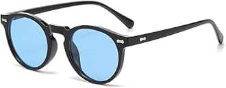 Vintage Polarized Sunglasses for Men Round Sunglasses UV400 Protection Retro Hand-crafted Acetate Frame